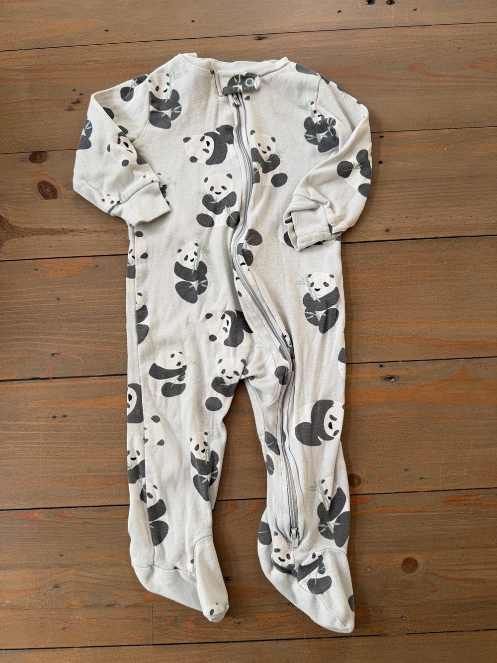 Little Planet Organic Cotton Panda Footed One-Piece Pajamas - 9 Months